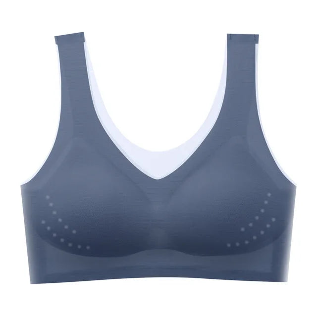 Women's Ultra Thin Ice Silk Net Yarn Bra with Removable Breathable Pads And Elastic Shoulder Straps for Comfortable Wear