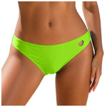 2026 New Bikini Bottoms Women's Swimsuit Low Waisted Solid Heart Cut Out Swimwear Thong Beachwear Brazilian Bathing Suit Summer