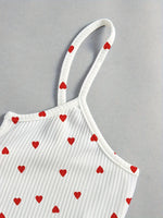 Valentine's Day Love Print Bow Dipped Crop Tops and Shorts Set Women Sexy Pajamas Sets Summer Casual Loungewear Home Clothes