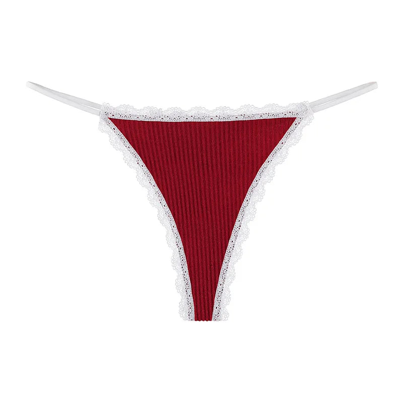 Lace Cotton Panties Sexy Women Briefs Underwear Thong Soft G StringIntimates Ladies Female Panty Lingerie