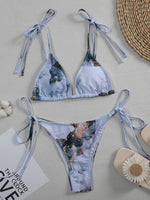 2026 Marble Printed Micro String Bikini Women Swimsuit Female Swimwear Two Pieces Bikini Set Tie Side Bather Bathing Suit Swim