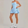 Women's Tennis Skirt Dress Sports Fitness Golf Beautiful Back Slim-fit One-Piece Training Workout Gym Anti-exposure Yoga Dress