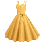 Womens Sleeveless Dress 1950s Housewife Evening Party Prom Dress Temperament Womens Dresses Female Holiday Loose Beach Dresses