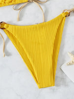 Light Blue Ribbed Swimwear String Bikinis Sets Woman 2026 Sexy Swimsuit Ring Bathing Suit Brazilian Micro Bikini Thong Donna