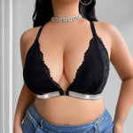 1pcs Fashion Style Plus Size 1XL-4XL Sexy Women's Bras Camisole No Pad Wire-Free Female Underwear Front Closure Sexy Lingerie