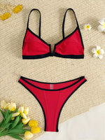 sexy patchwork mini bikinis sets two pieces swimsuit thong swimsuit Swimwear Biquini conjunto de bikini tankini beachwear