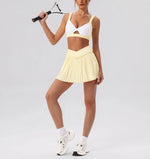 2026 Summer Tennis Short Skort Women Quick Drying High Waist and Abdominal Compression Lace Ruffles Yoga Golf Pleate Mini Skirt