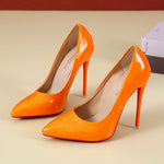 Large Size High Heels Women 2025 Spring and Autumn Stiletto Pointed Toe Fashion Solid Color Shallow Mouth Women's Shoes