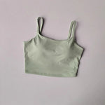 Women's yoga sports bra, small camisole vest integrated fixed gathering sports and fitness bra