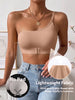 Solid One Shoulder Women's Bra Seamless Front Closure Non‑padded Lightweight Wireless Push Up Bra