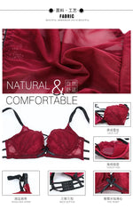 Summer Christmas Lingerie Set Red Lace Bra Lightweight Low Back Support Comfort Bralette Pure Desire AU Sizes MOYISU Sexy Tushy