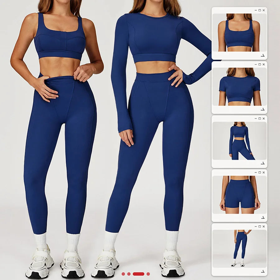 New Yoga Set 2Pcs Women No Logo Tank Tops High Waist Seamless Shorts Workout Outfit Fitness Gym Clothes Workout High quality