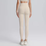 Women's High-Waist Yoga Exercise Pants Tight Fitting High Elasticity Gauntlet Line Nude Feeling Hip Lifting Gym Trousers