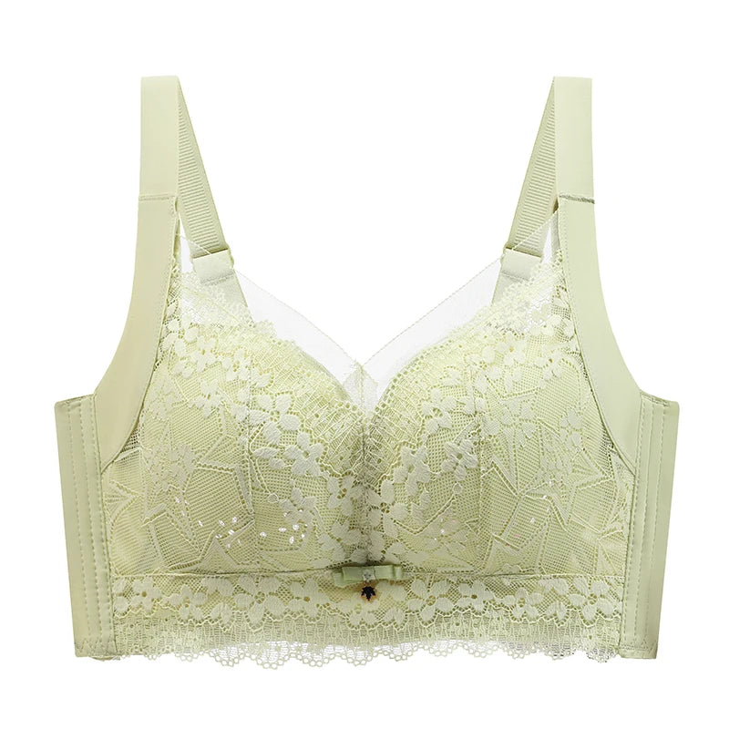 Spring And Summer New Five-breasted Thin Hole Cup Breathable Bra Without Underwire, Breast-proof Sagging Underwear Looks Thin Bh
