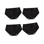 4Pcs/Set Women's Mid-Rise Cotton Panties Breathable Soft Ribbed Underwear Solid Lingerie Stretchy Comfort Daily Briefs M-XL