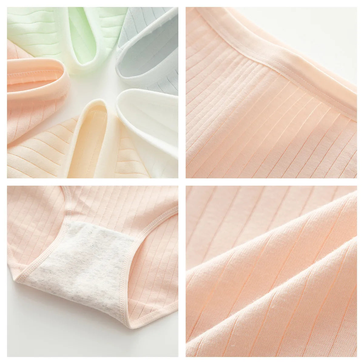 1Pc Women Cotton Panties Stretch Comfy Underwear Low Waist Briefs Female Underpants Sexy Lingerie Panties M-XL Solid Color Panty
