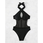 S - XL Underwired Cut Out Halter Women Swimwear One Piece Swimsuit Female Monokini High Cut Bather Bathing Suit Swim Lady V4418