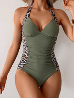 Vintage Swimwear Womem Black Zebra Print Patchwork V Neck Slimming Tummy Control One Piece Swimsuit 2025 Bathing Suit Monokini