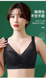 Women's Full Coverage Wire Free Bra Non-Foam Lace Bra Thin Sexy Lace Bra Plus Size 36-46CDE Push Up for Women Thin Latex Bra 46E