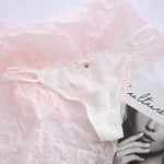 Sexy Pantis Mesh T Pants Thong Cute Transparent Strawberry Cherry Ladies Panties Underwear Low Waist Seamless Lace G-string Wome