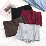 2PCS Women's Panties Cotton Seamless Sports Boxers Underwear Female Solid Color Briefs Cozy Lingerie Intimate Underpants XS-XL