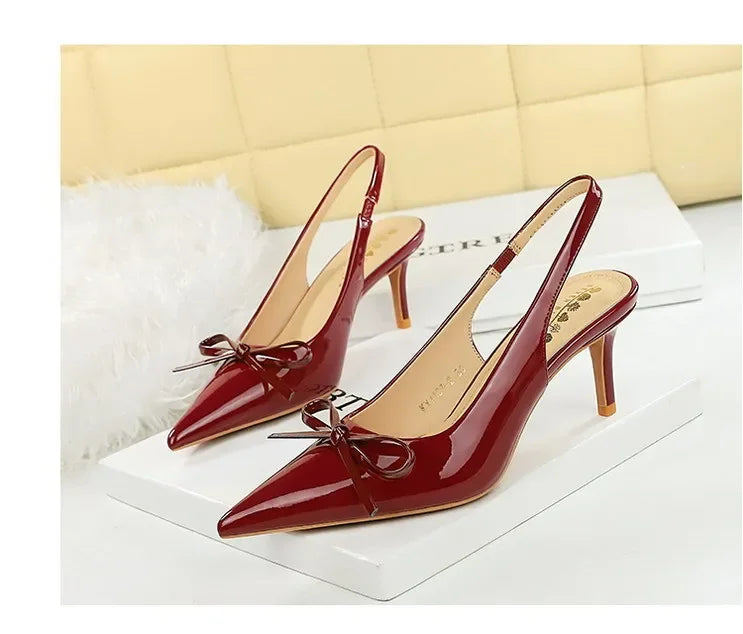 2026 Latest Light Luxury Style Women's Casual High Heel Sandals Summer Exquisite Pointed Shallow Mouth Fine Heel Modern Sandals