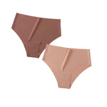 2Pcs/Set Ice Silk High Waist Briefs Panties Women Stretch Underwear Seamless Panties Female Underpants Sexy Lingerie XS-XL