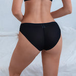 Sexy and Simple Semi-Transparent Mesh Comfortable Women's Briefs with a Touch of Luxury Satin Seamless Sexy and Comfortable Briefs