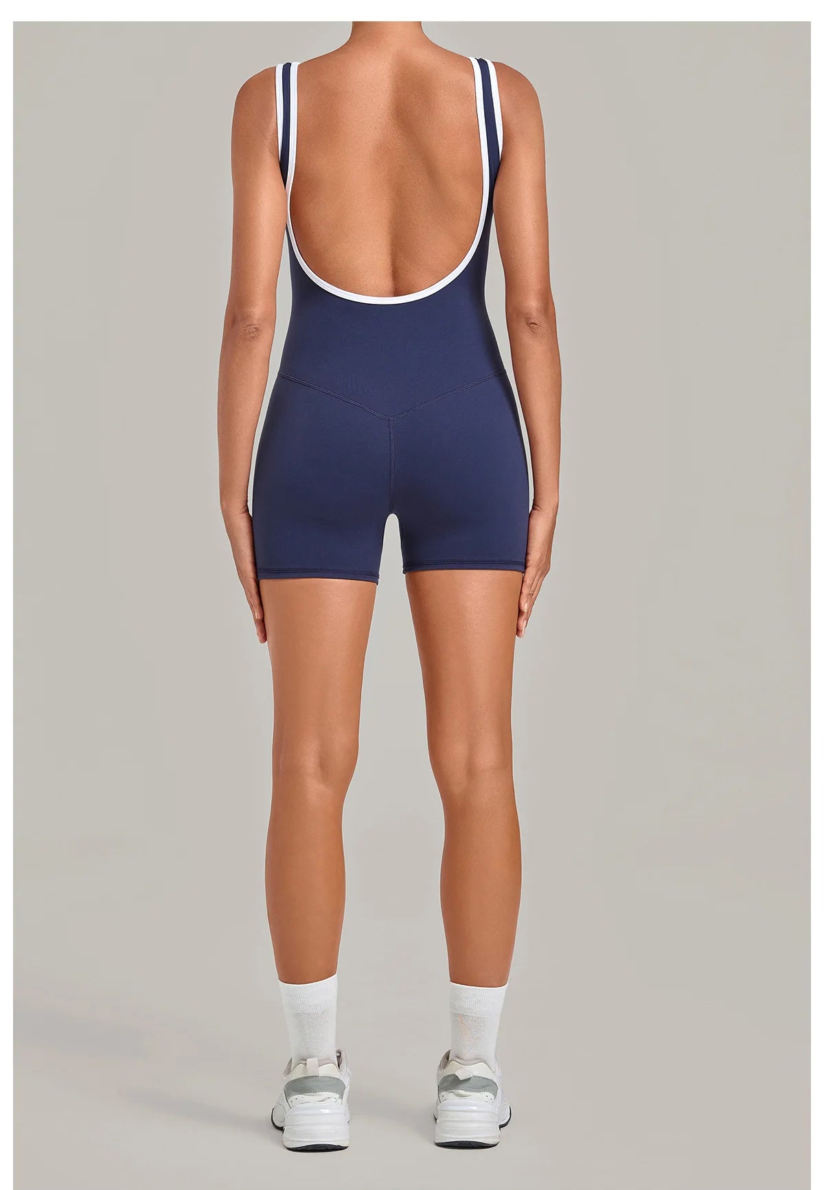 Color Blocking Brushed Yoga Jumpsuit Women Hollow Out Backless Tight Sport One Piece Suit Gym Running Exercise Fitness Bodysuits