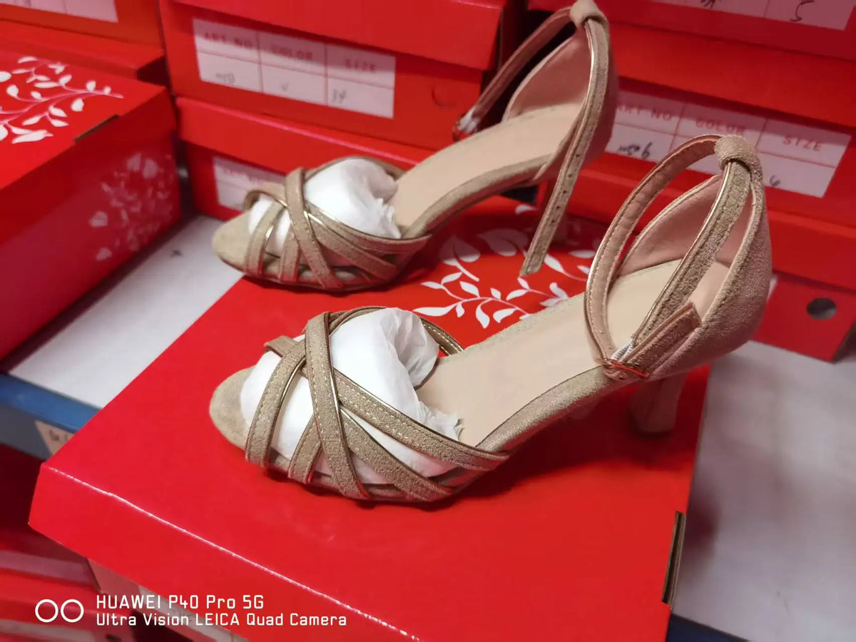 Spring 2026 Sexy High Heels 40-43 Fish Mouth Velvet Bun Heel Elegant Women's Sandals High Heels Shoes Suede Peep Toe Elegance