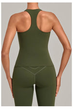Women's Seamless Yoga Vest Sports Fitness Gym Beauty Back Top Nude Slim Fit Training Running Workout Vest