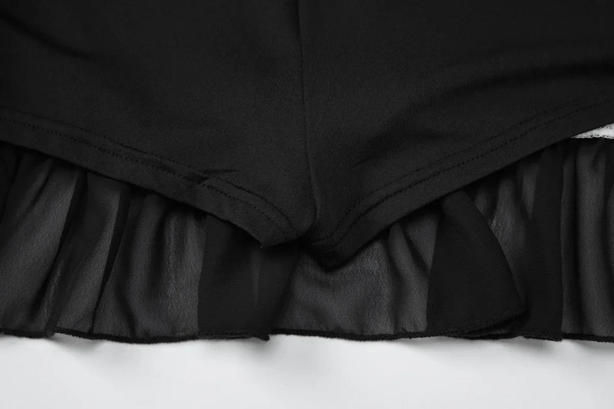 FDYOUI Women's Polka Dot Swimsuit 2026 Summer Halter Bandage Two-piece Bikinis Set Sexy Hollow Out Party Bathing Suit Beachwear