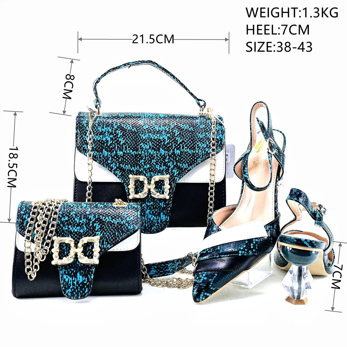 Doershow African fashion Italian Shoes And Bag Sets For Evening Party With Stones fuchsia Italian Handbags Match Bags!HRT1-38
