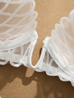 French Style Sexy Embroidered Transparent Underwear Set V-Neck Design Anti-Sagging Breathable Bra And Panties Ensemble
