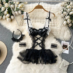 Cosplay Costume Japanese Style Kimono With Apron Ruffle Cosplay VacationPerfect Halloween Outfit Halter Dress Set Outfit Style