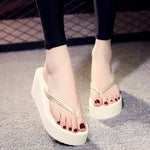 Women Platform Flip Flops Big Size 42 Summer Wedges Shoes Soft EVA Female Indoor Street SlippersLadies Leisure Beach Slides