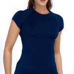 NCLAGEN Impact Short Sleeve Top Women GYM Clothes Seamless workout t shirts Fitness Quick Dry Running tee Yoga Pilates shirt