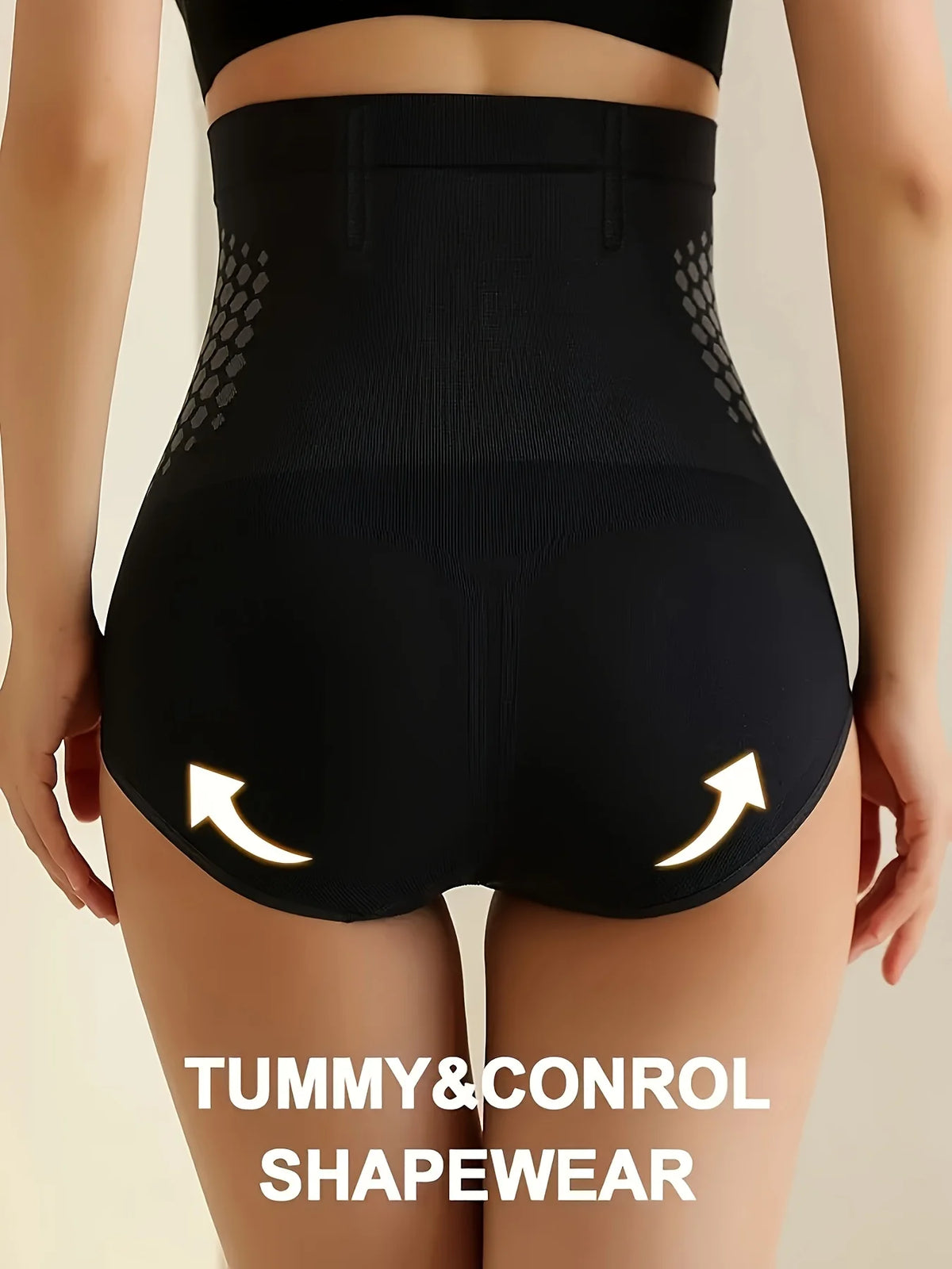 High Waist Tummy Control Shapewear Panties for Women Seamless Body Shaping Underwear Abdomen Slimming Breathable Stretch Briefs