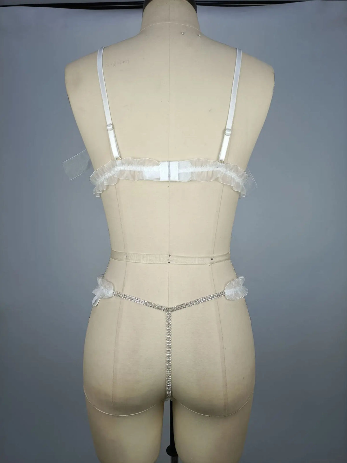 Valentine's Day Sexy Temptation Lingerie Set - Metal Breast-exposing Open Crotch Passionate Temptation Uniformsexy bras