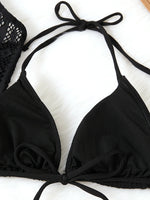 3 Pieces 2026 Triangle Halter String Bikini Solid Swimwear Female Sexy Swimsuit Women Bathers Bathing Swimming Swim Suit
