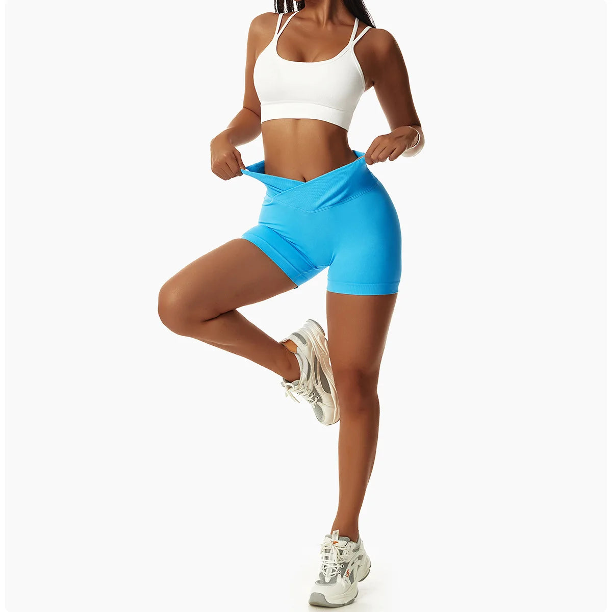 Summer Seamless High Waist Yoga Shorts Elasticity Sports Leggings Women Breathable Cycling Shorts Buttock Lift Gym Shorts Women