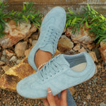 Comfortable Soft Sole Sneakers Women Plus Size 42 Faux Suede Lace Up Casual Shoes Woman 2026 Autumn Non Slip Sport Flats Female