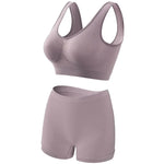 Women Seamless Bra Set Female Bra Tanks Low Waist Boyshorts Underwear Sexy Casual Sports Panties Lingerie Set S-5XL Intimates