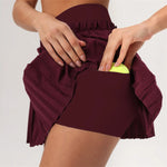 2026 Summer Tennis Short Skort Women Quick Drying High Waist and Abdominal Compression Lace Ruffles Yoga Golf Pleate Mini Skirt
