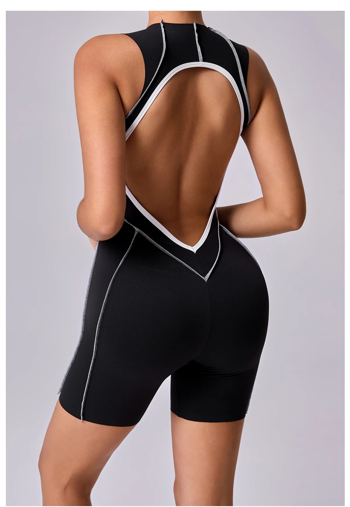 Yoga Jumpsuit Summer Short Sleeveless Sports Wear Gym Fitness Sports Bodysuit Women Dance Running Workout Clothes Yoga Jumpsuit