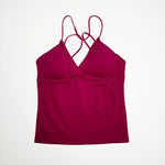 NCLAGEN Gym Yoga Tops Women Vision Twist Front Longline Top Quick Dry Thin Strap Workout Vest Push-up Pilates Fitness Tank