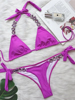 Halter Crystal Rhinestone Diamond Bikini 2026 Female Swimsuit Women Swimwear Two Pieces Bikini set Brazilian Bathing Suit Swim