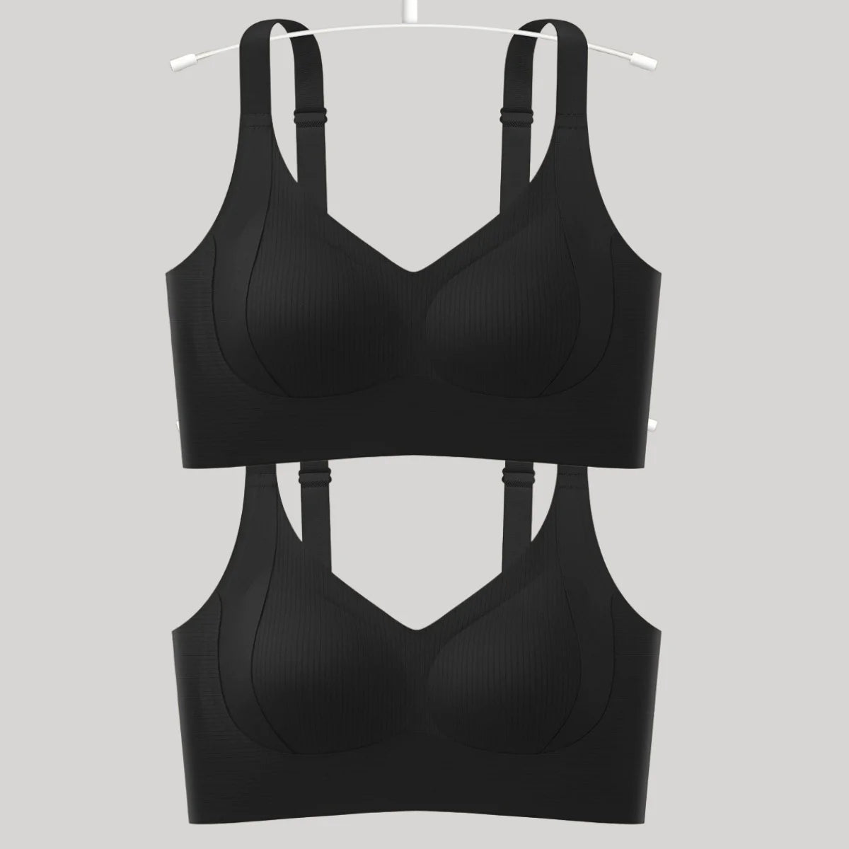 2Pcs/Set Plus Size Padded Bras For Women Push-Up Bra Wide Straps Seamless Underwear Non-wire Bra Female Comfy Intimates M-4XL