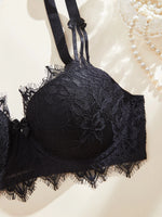 New One-piece Lace Bra for Women Push Up Adjustable Anti-sagging Feminine Latex Bra with Thickened Cup for Small Bust