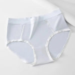 Simple Versatile Color Contrast Ladies Mid Waist Skin Friendly Panties Summer Breathable Cotton Crotch Soft Comfortable Briefs